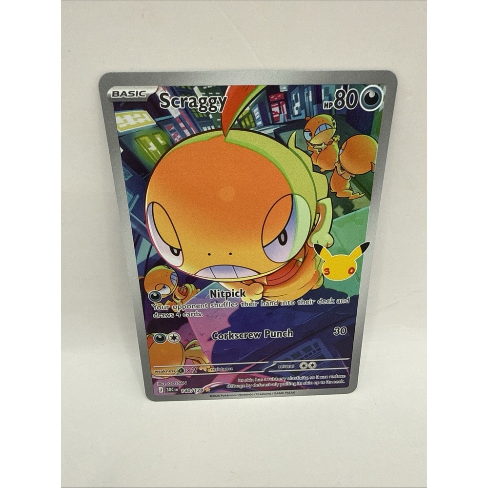 Scraggy - 140/128 - Pokemon 30th Anniversary - PACK FRESH